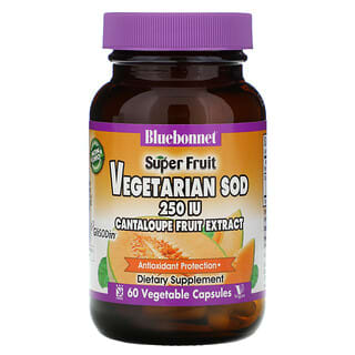 Bluebonnet Nutrition, Super Fruit, Vegetarian SOD, Cantaloupe Fruit Extract, 250 IU, 60 Vegetable Capsules