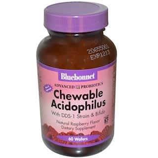Bluebonnet Nutrition, Chewable Acidophilus, Natural Raspberry Flavor, 60 Wafers