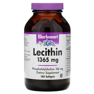 Bluebonnet Nutrition, Lecitina Natural, 1365 mg, 180 Cápsulas Softgel