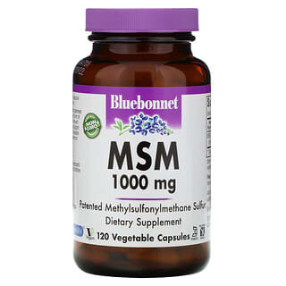 Bluebonnet Nutrition, MSM, 1000 mg, 120 cápsulas vegetales