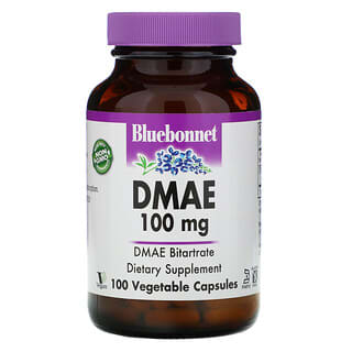 Bluebonnet Nutrition, DMAE, 100 mg, 100 Cápsulas Vegetais