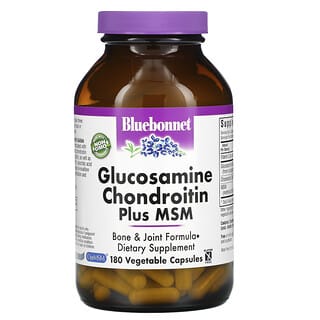 Bluebonnet Nutrition, Glucosamina, condroitina más MSM, 180 cápsulas vegetales