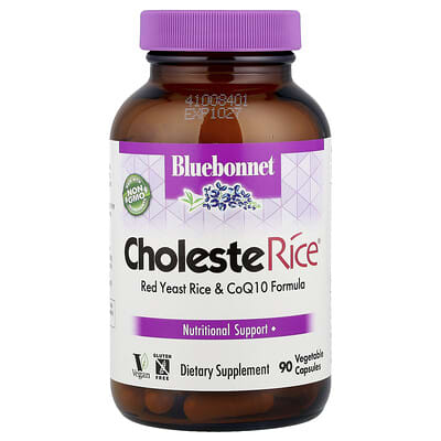 Bluebonnet Nutrition, CholesteRice Dietary Supplement for Cholesterol Support, 90 Vegetarian Capsules