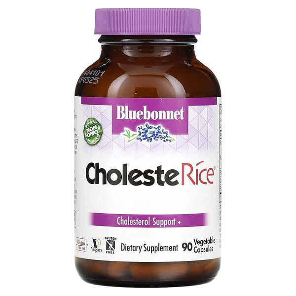 Bluebonnet Nutrition, CholesteRice, 90 cápsulas vegetales