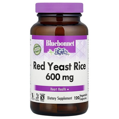 Bluebonnet Nutrition, Red Yeast Rice, 600 mg, 120 Vegetarian Capsules