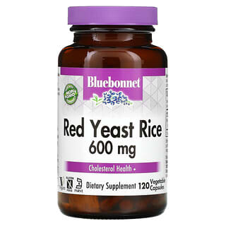 Bluebonnet Nutrition, Arroz de levadura roja, 600 mg, 120 cápsulas vegetales