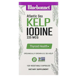 Bluebonnet Nutrition, Yodo de kelp marino del Atlántico, 120 cápsulas vegetales