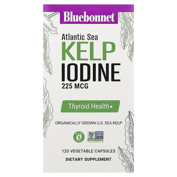 Atlantic Sea Kelp Iodine, 225 mcg, 120 Vegetable Capsules