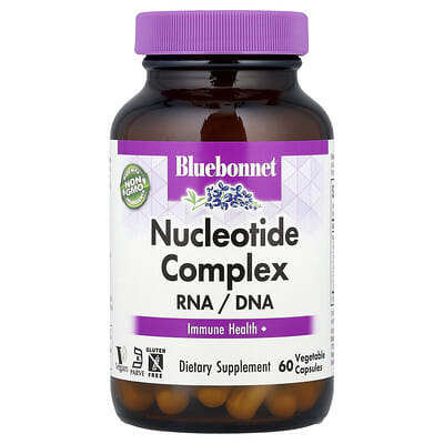 Bluebonnet Nutrition, Nucleotide Complex, RNA/DNA, 60 Vegetarian Capsules