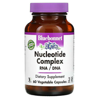 Bluebonnet Nutrition, Complexo de Nucleotídeos, RNA / DNA, 60 Cápsulas Vegetais