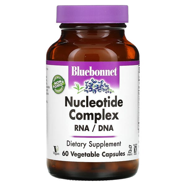 Bluebonnet Nutrition, Complejo de nucleótidos, ARN / ADN, 60 cápsulas vegetales