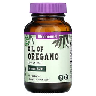 Bluebonnet Nutrition, Extrait d'huile de feuille d'origan, 60 capsules molles