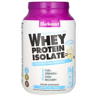 Bluebonnet Nutrition, Isolat de protéines de lactosérum, vanille française, 924 g