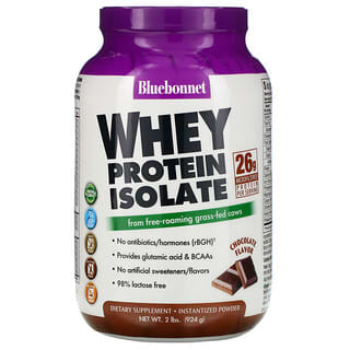 Bluebonnet Nutrition, معزول واي بروتين، الشوكولاتة الطبيعية، رطلان (924 جم)