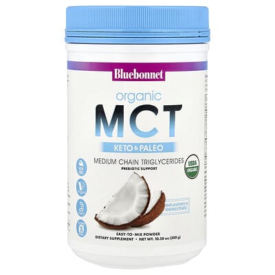 Bluebonnet Nutrition, Organic MCT Powder, Unflavored, 10.58 oz (300 g)