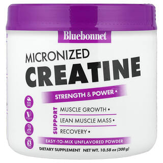 Bluebonnet Nutrition, Micronized Creatine Powder, Unflavored, 10.58 oz (300 g)