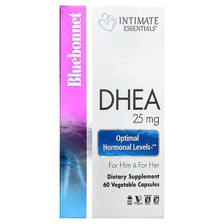 Bluebonnet Nutrition, Intimate Essentials, DHEA, For Him & For Her, 25 mg, 60 Vegetable Capsules