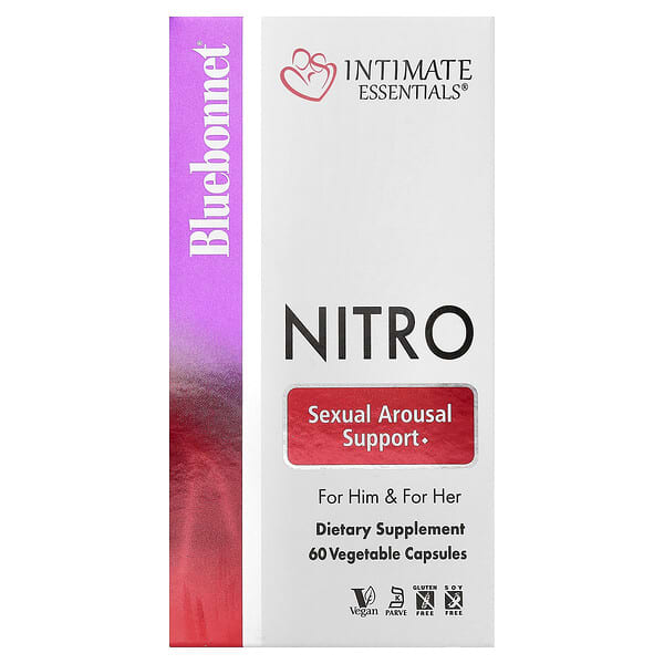 Bluebonnet Nutrition, Intimate Essentials, Nitro, For Him & For Her, 60 Vegetable Capsules (300 mg per Capsule) — product photo 1
