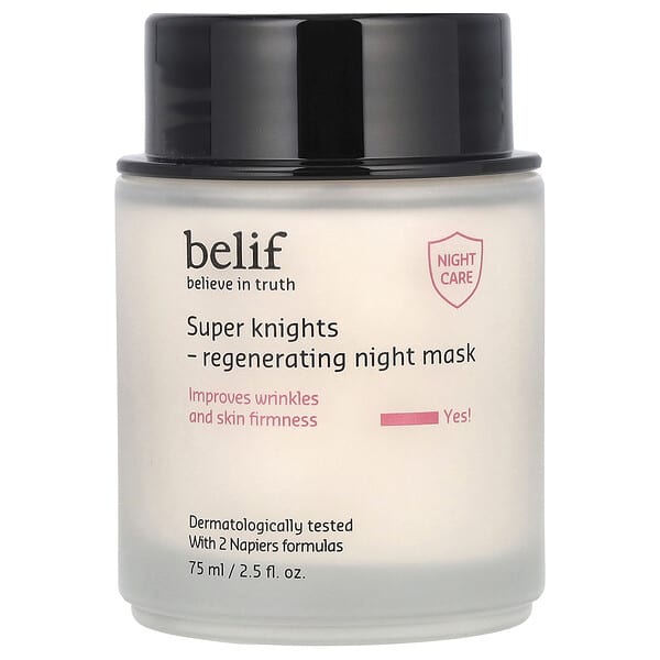 belif, Super 나이츠, 재생 나이트 뷰티 마스크, 75ml(2.5fl oz)