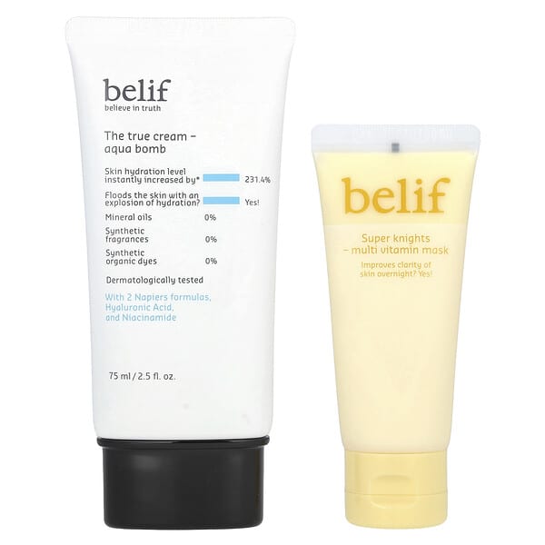 belif, True 크림, 아쿠아 밤 스페셜 세트, 2종 세트