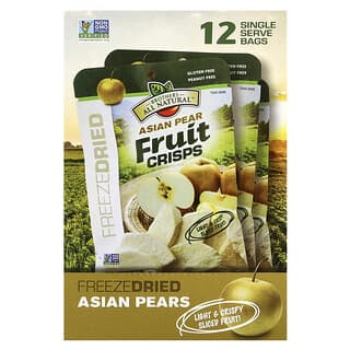 Brothers-All-Natural, Fruit Crisps, Asian Pear, 12 Single-Serve Bags, 0.35 oz (10 g) Each