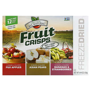 Brothers-All-Natural, Paquete variado de chips de frutas, 12 bolsas individuales, 126 g (4,44 oz)