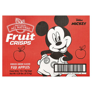 Brothers-All-Natural, Fruit Crisps, Manzanas Fuji, Disney Junior, 12 bolsas, 10 g (0,32 oz) cada una