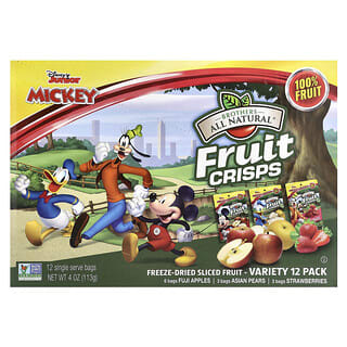 Brothers-All-Natural, Disney Junior, Fruit Crisps, Variety Pack, 12 Single Serve Bags, 4 oz (113 g)