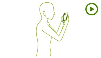 Animation Figure of a Man Holding a Cell Phone