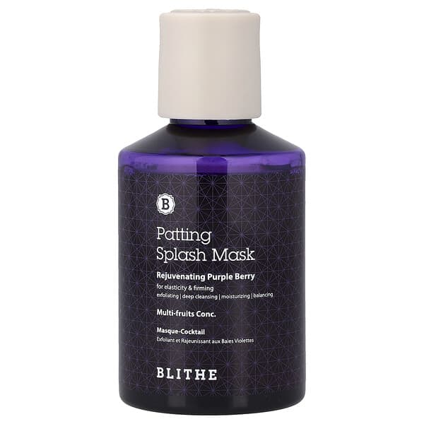 Blithe, 패팅 스플래시 뷰티 마스크, 리쥬브네이팅 퍼플 베리, 150ml(5.07fl oz)