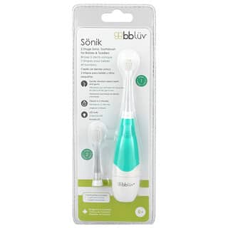 Bbluv, Sonik, 2 Stage Sonic Toothbrush for Babies & Toddlers, 0+ Months, 1 Toothbrush + 1 Replacement Head