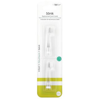 Bbluv, Sonik, Replacement Brush Heads, Stage 1, 0-18 Months, 2 Pack