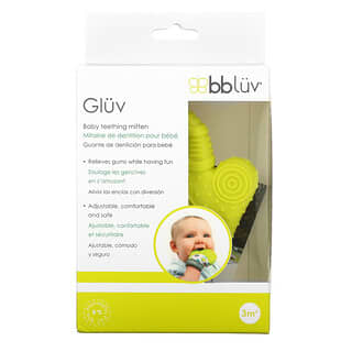 Bbluv, Gluv, Baby Teething Mitten, 3+ Months, Yellow, 1 Mitten