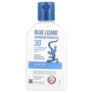 Blue Lizard Australian Sunscreen, Sensitive, Mineral Sunscreen, SPF 30+, 5 fl oz (148 ml)