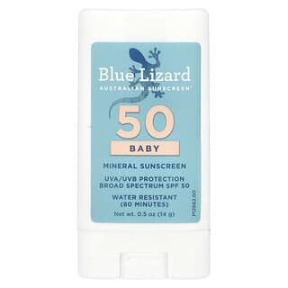 Blue Lizard Australian Sunscreen, Baby, Mineral Sunscreen Stick, SPF50+, 0.5 oz (14 g)