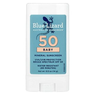 Blue Lizard Australian Sunscreen, Baby Mineral Sunscreen Stick, SPF 50, 0.5 oz (14 g)