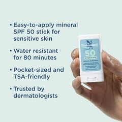 Blue Lizard Australian Sunscreen, Sensitive Mineral Sunscreen Stick, SPF 50, 0.5 oz (14 g)