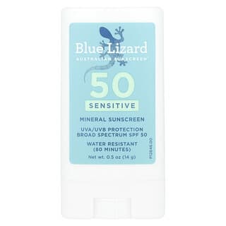 Blue Lizard Australian Sunscreen, Sensitive, минеральный солнцезащитный стик, SPF 50+, 14 г (0,5 унции)