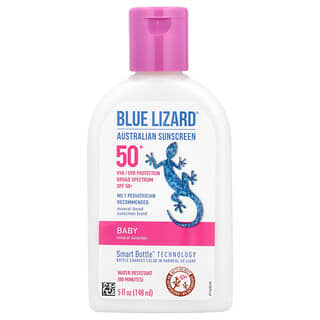 Blue Lizard Australian Sunscreen, 婴儿，矿物质抗晒霜，SPF 50+，5 液量盎司（148 毫升）