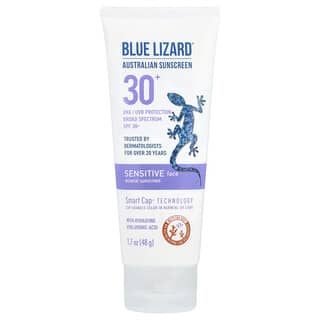 Blue Lizard Australian Sunscreen, 敏感面部矿物质抗晒霜，SPF 30+，1.7 盎司（48 克）