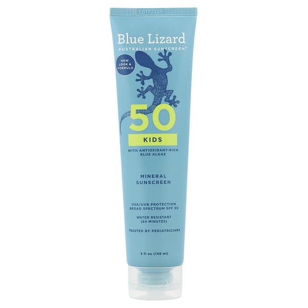 Blue Lizard Australian Sunscreen, 어린이용 미네랄 자외선 차단제, SPF 50, 148ml(5fl oz)