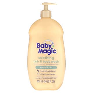 Baby Magic, Gel douche apaisant pour le corps et les cheveux, Vanille et avoine, 887 ml