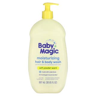 Baby Magic‏, סבון רחצה מעניק לחות לשיער ולגוף, אבקה רכה, 887 מ“ל (30 אונקיות נוזל)