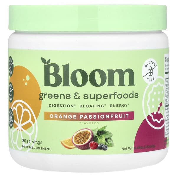 Greens & Superfoods, Orange Passionfruit, 6.45 oz (183.6 g)