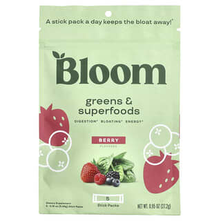 Bloom, Greens & Superfoods, Beere, 5 Sticks, je 5,44 g (0,19 oz.).