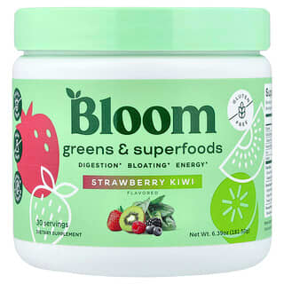 Bloom, Zeleno povrće i superhrana, jagoda i kivi, 180,9 g