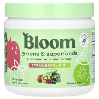 Bloom, 그린 & 슈퍼 푸드, 딸기 키위, 180.9g(6.38oz)