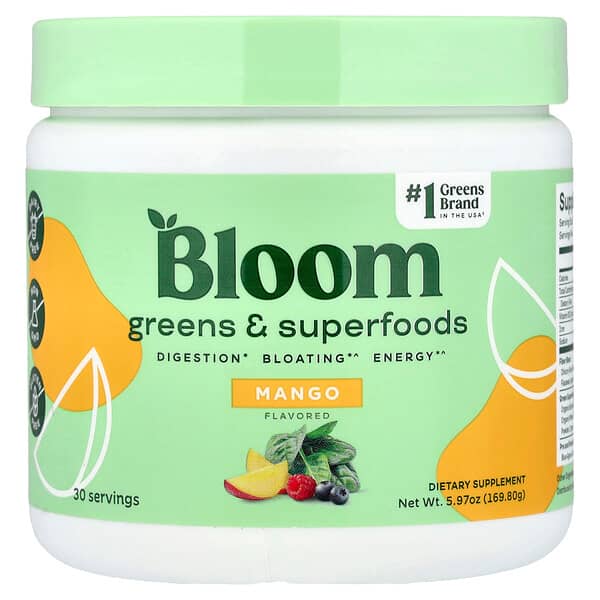 Bloom, Greens & Superfoods, Mango, 5.97 oz (169.2 g) — product photo 1