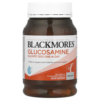 Blackmores, Glükózamin-szulfát naponta egyszer, vanília, 1500 mg, 180 tabletta