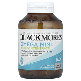 Blackmores‏, أوميجا ميني ، تركيز عالٍ ، 200 كبسولة